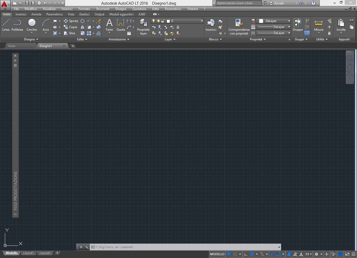 autocad lt 2016 drafting workspace