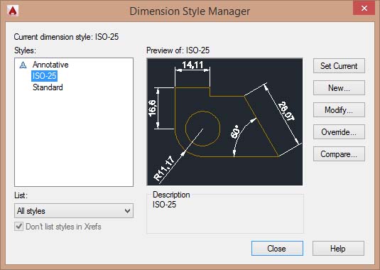 dimension style manager